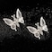 BARTOSI Silver Butterfly Hair Clips Moving Butterfly Hair Clip Hair Pins Hair Accessories for Women and Girls (Pack of 2)
