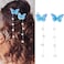 BARTOSI Blue Butterfly Hair Clips Silver Butterflies Hair Barrettes Cute Tassel Decorative Hair Accessories for Women and Girls (Pack of 2)