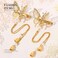 Bartosi Butterfly Clips Hair Gold Hair Barrettes Fluttering Tassel Hair Accessories Set for Women and Girls (Pack of 2)