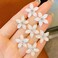 BARTOSI Small White Flowers for Hair Clips Flower Hair Barrettes Rapunzel Hair Flowers Hair Accessories for Women and Girls (Pack of 5)