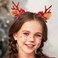 BARTOSI Christmas Hair Clip Reindeer Antlers Hair Clips Xmas Bow Hairpin Christmas Hair Accessories for Women and Girls (Pack of 2)