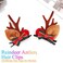 BARTOSI Christmas Hair Clip Reindeer Antlers Hair Clips Xmas Bow Hairpin Christmas Hair Accessories for Women and Girls (Pack of 2)