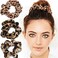 6 PCS Hair Scrunchies for Women - Leopard &amp; Cheetah Print, Velvet, Large, 3 Styles, Hair Ties for Thick Hair, Hair Accessories, 6 Count