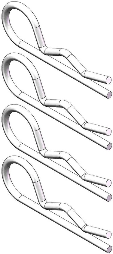 HUSKY TOWING Husky Liners 30004 Base Rail 5/8 Hair PIN Bag/4