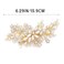 Unsutuo Crystal Bride Wedding Hair Comb Silver Rhinestone Flower Bridal Hair Pieces Pearl Wedding Hair Accessories for Women and Girls&hellip; (Gold)