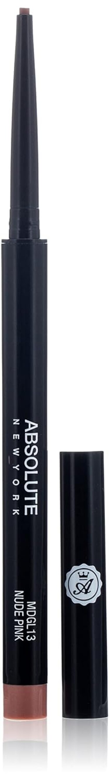 Absolute New York Glide &amp; Glam Gel Lip Liner (MDGL13 Nude Pink, .8 Oz)