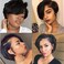Short Pixie Cut Bob Wig Lace Front Wigs 13&times;4 Brazilian Hair Wigs 150% Density Glueless Human Hair Wigs Pre Plucked for Black Women With Baby Hair Natural Hairline 8 inch