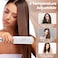 4 in 1 Hair Crimper, Straightener, and Curling Iron: Ceramic Flat Crimping Plates, Volumizing Tool with 15s Fast Heating (White)