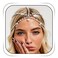 Crystal Head Chain Jewelry 20s Rhinestone Headpieces Vinatge Hair Jewelry Sparkly Headband Hair Accessories for Women (Silver-Boho)