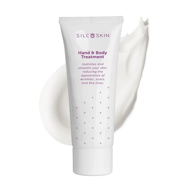 SilcSkin Hand &amp; Body Treatment - Water-Based Hand &amp; Body Lotion for Crepey Skin and Fine Lines - Uses Medical Grade Silicone for Deep Hydration - 4 oz