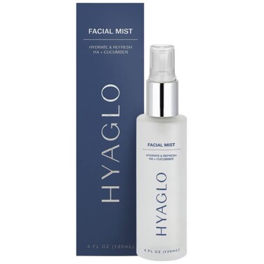 HYAGLO&reg; Face Mist Hydrating Spray   With Cucumber &amp; Hyaluronic Acid for Sun Burn &amp; Tanning   Hydrating Facial Mist   4 fl oz