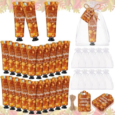 48 Sets Fall Hand Cream Bulk A Little Pumpkin Baby Shower Hand Cream Gifts Baby Shower Party Favors for Guests Travel Size Hand Lotion for Autumn Thanksgiving Party Supplies(Little Pumpkin)