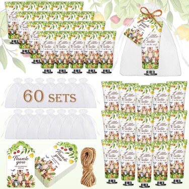 60 Sets Baby Hand Cream, Party Favors &amp; Gifts for Guests, Bridal Shower, Travel Size Hand Lotion Bulk for Wedding, Thank You Gifts &amp; Christmas Holiday Animals