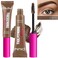 Tinted Thickening Brow Mascara,Brow Fast Sculpt,Waterproof, Transfer-proof, Brush to Fill in Eyebrows and Cover Gray Hairs - Cruelty Free - Light Medium Brown (2pcs 06 Brunette)