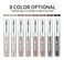 MAEPEOR Waterproof Eyebrow Gel 8 Colors Full-pigmented Long Lasting Liquid Brow Gel for Fuller &amp; Defined Looking (#03 Medium Brown）