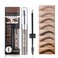 MAEPEOR Waterproof Eyebrow Gel 8 Colors Full-pigmented Long Lasting Liquid Brow Gel for Fuller &amp; Defined Looking (#03 Medium Brown）