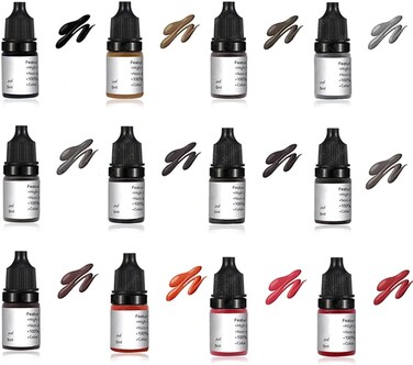 5ml Permanent Makeup Pigment Ink Eyebrow Lip Microblading Tattoo Ink Cosmetic Natural Microblading Color Pigment for Tattoo Machine (Cheshut Brown)