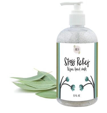 Aira All Natural Liquid Hand Soap - Vegan Hand Soap for Men and Women - Luxury Skincare for Bathroom - Essential Oil Soap for Sensitive Skin - Relaxing Stress Relief Scent Hand Wash - 12 Ounce Bottle