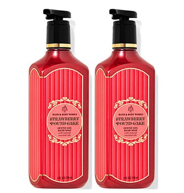 Bath &amp; Body Works Strawberry Pound Cake Deep Cleansing Hand Soap 2 Pack 8 oz. (Strawberry Pound Cake)