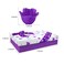 15 PCS Floral Scented Bath Soap Rose Flower Petals, Plant Essential Oil Rose Soap Set, Best Gifts for Her Women Girls Mom Lover Birthday Valentines Christmas (Purple)