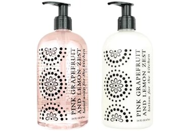 Greenwich Bay Kitchen Collection PINK GRAPEFRUIT / LEMON ZEST Scented Liquid Hand Soap &amp; Lotion Combo with Shea Butter - 16 fl oz Pump Bottles