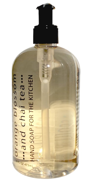 Greenwich Bay ORANGE BLOSSOM CHAI TEA HAND SOAP FOR THE KITCHEN with Shea Butter, Cocoa Butter, Chai Tea, Orange, Grapefruit and Lemon Extracts to Wash Odors and Germs 16 oz