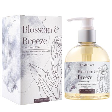 Liquid Hand Soap with Gift Box - Pure Nature's Embrace - Blossom &amp; Breeze - 260ml/ 8.7 fl.oz