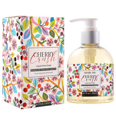 Liquid Hand Soap with Gift Box - Pure Nature's Embrace - Cherry Crush - 260ml/ 8.7 fl.oz