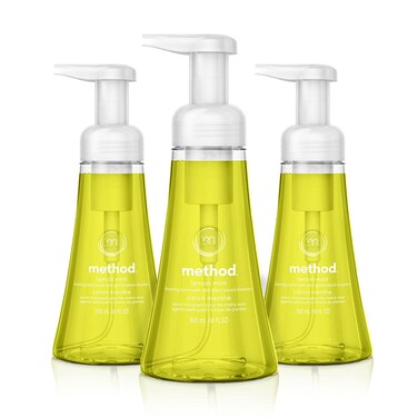 Method Foaming Hand Soap, Lemon Mint, Biodegradable Formula, 10 fl oz (Pack of 3)