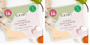 FOMIN Foaming Hand Soap Tablets (16 Count) - Makes 128 fl oz (16 x 8 fl oz) - Variety Pack Foaming Hand Soap Refills, Sustainable Soap Tablets for Hands (Pack of 2)