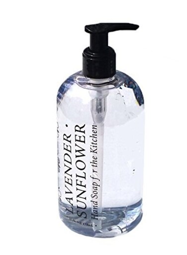 Greenwich Bay LAVENDER SUNFLOWER HAND SOAP FOR THE KITCHEN, Enriched with Shea Butter, Cocoa Butter, Sunflower and Lavender Oils to Wash Odors and Germs 16 oz