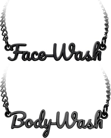 Face Wash Body Wash Label Tags Rust Resistant (Face Body Wash Black)