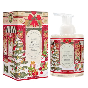 Christmas Foaming Hand Soap with Gift Box- Sweet Christmas, Infused with Sweet Pine - 500ml/ 16.8oz