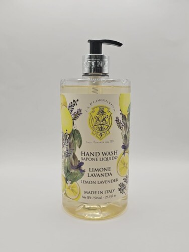 Lemon Lavender Hand Wash, 25.3 Fl Oz, Made in Italy