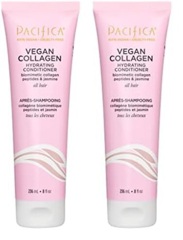Pacifica Beauty, Vegan Collagen Hydrating Conditioner, Avocado Oil, Vitamin B5, Soften, Restore Shine, Address Split Ends, For Dry &amp; Damaged Hair, Add Shine, Moisture, Sulfate &amp; Silicone Free, Vegan