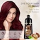 Instant Wine Red Hair Dye Shampoo 3 in 1, Argan Oil Wine Red Hair Shampoo, Burgundy Natural Plant Hair Dye, Easy To Use, Semi-Permanent Hair Color Shampoo for Men Women 500ml
