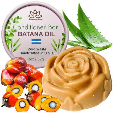 BATANA OIL for HAIR GROWTH Conditioner Bar   PURE RAW HONDURAS BATANA OIL   Hydrates Dry Hair, Improves Scalp Health, Enhances Hair Growth   CASTOR OIL, JOJOBA, ARGAN, ALOE VERA