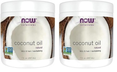 NOW Solutions, Coconut Oil, Naturally Revitalizing for Skin and Hair, Conditioning Moisturizer, 7-Ounce (Pack of 2)