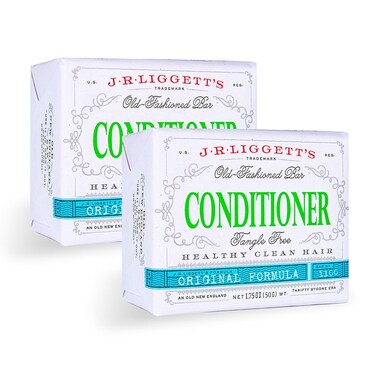 J&middot;R&middot;LIGGETT'S Moisturizing Conditioner Bar - Smooths Hair, Provides Healthy Sheen   Plant-Based Ingredients   2 Pack 1.75oz