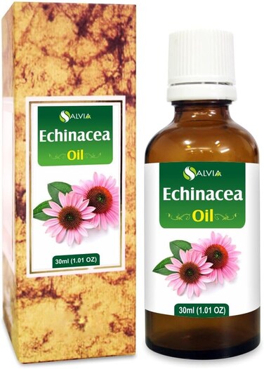 Salvia Echinacea Oil Pure and Natural Echinacea Oil Extract   Hair Care (Clean, Smooth and Silky Hair)   Skin Care (Hydrate, Nourish, Protect Skin) - 30 ML echinacea_30ml