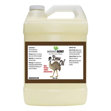 Natural Triple Refined Australian Emu Oil - 32oz for Ultimate Skincare and Haircare Benefits