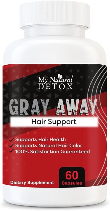 Anti Gray Gray Hair Reversal/Removal by My Natural DETOX/60 Capsules Gray Hair Therapy