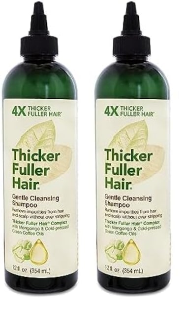 Thicker Fuller Hair Gentle Cleansing Shampoo Advanced Thickening Solution 12oz - Removes Impurities, Fortifies Hair And Reduce Breakage (Pack of 2)