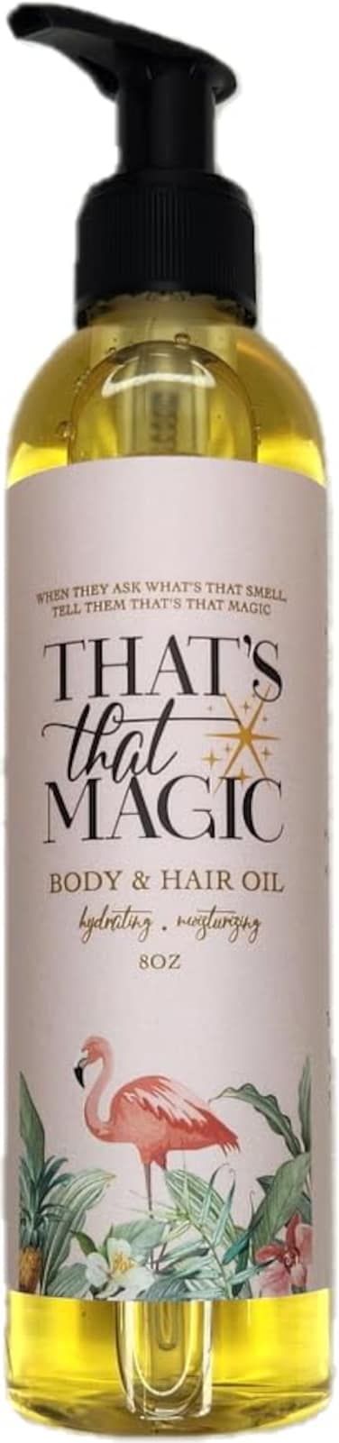 That's That Magic Hair and Body Oil - Tropically-Scented, Non-Greasy, Moisturizing, Hydrating, and Nourishing Glow. Sensitive Skin Safe, Clean Beauty