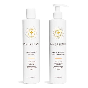 INNERSENSE Organic Beauty - Natural Pure Harmony Hairbath + Inspiration Daily Conditioner   Non-Toxic, Cruelty-Free, Clean Haircare (10 oz)