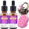 Rosemary Hair Growth Serum 2 Pack with Scalp Massager - Biotin, Argan Oil and Castor Oil for Thinning, Dry, Damaged Hair - Regrowth Treatment for Women