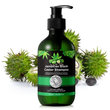 Jamaican Black Castor Oil Shampoo, Castor Oil Shampoo for Hair Growth, Deep Cleansing, Nourishes Scalp, Strengthen &amp; Restore Damaged Hair, Hair Growth Shampoo for Women Men, Sulfate Free, 10.56 Fl Oz