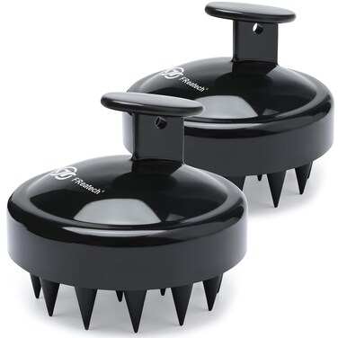 FREATECH 2-Pack Hair Scalp Massager Shampoo Brush, Shower Hair Brush with Long &amp; Flexible Silicone Bristles for Scalp Scrub, Head Massage and Hair Growth, Dandruff Comb Scalp Scrubber Exfoliator