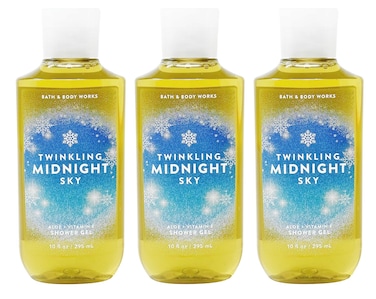 Bath &amp; Body Works Twinkling Midnight Sky - 3 Pack Of Shower Gel