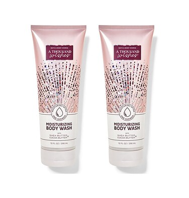 Bath and Body Work A Thousand Wishes Moisturizing Body Wash with Shea Butter and Cocoa Butter 10 FL Oz / 296 ML - 2 Pack (A Thousand Wishes)
